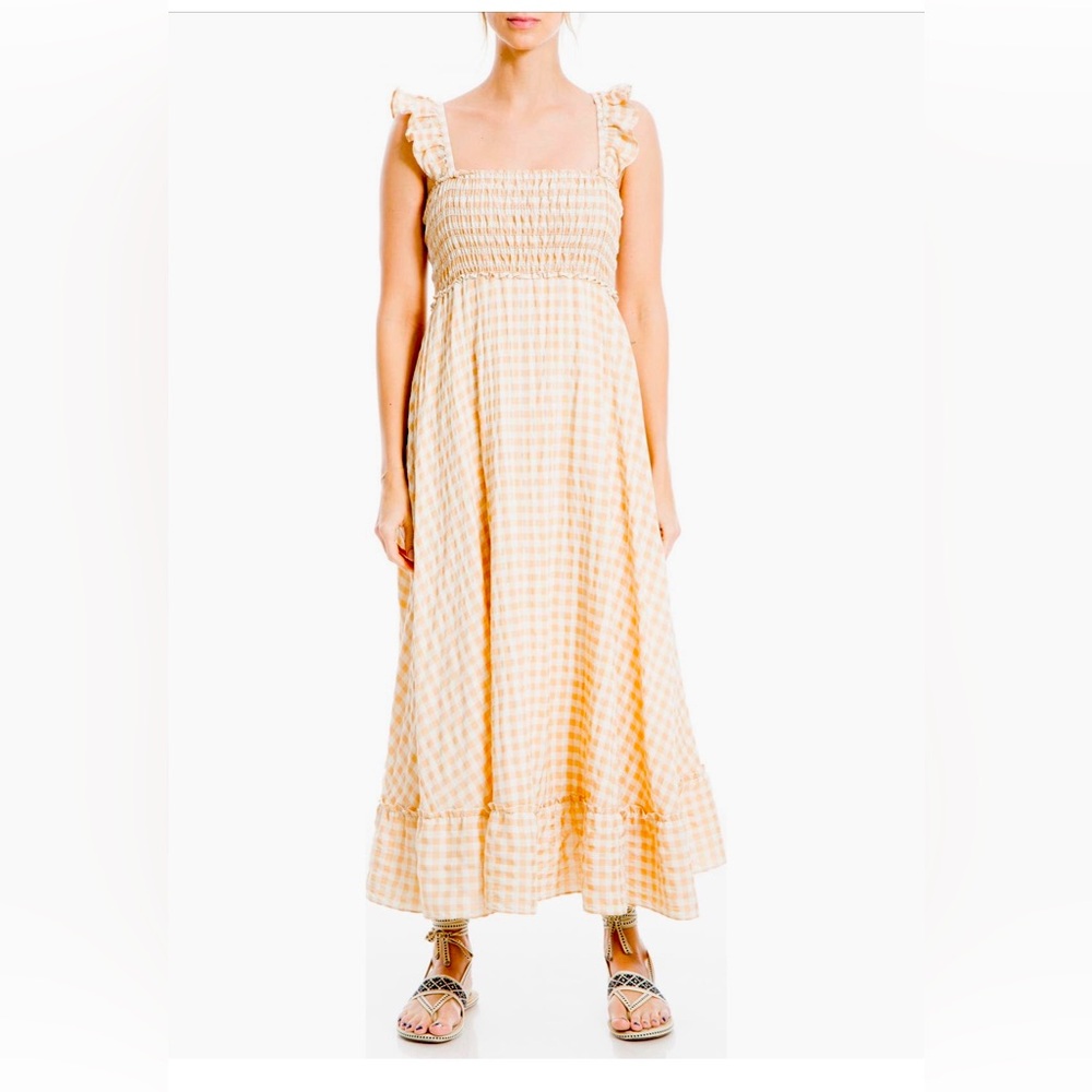 Max Studio Ruffle Sleeve Maxi Dress